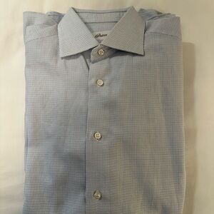Brioni Light Blue Patterned Dress Shirt
